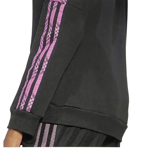 ADIDAS Tiro Winterized Hoodie Sweatshirt Track Jacket Black Lilac 3/4 Zip S NWT - Picture 15 of 16